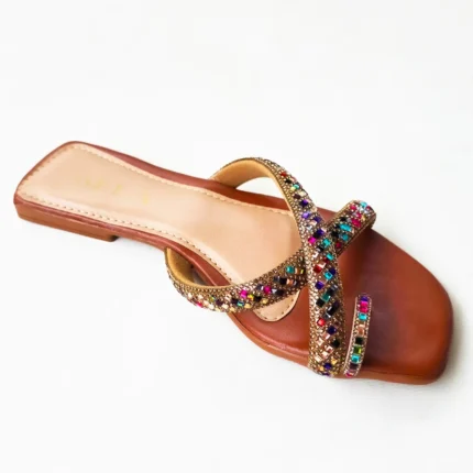 Rasteira premium gold luxo multicolor - 35
