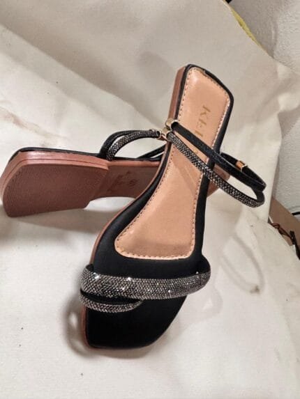 Rasteira premium glam black