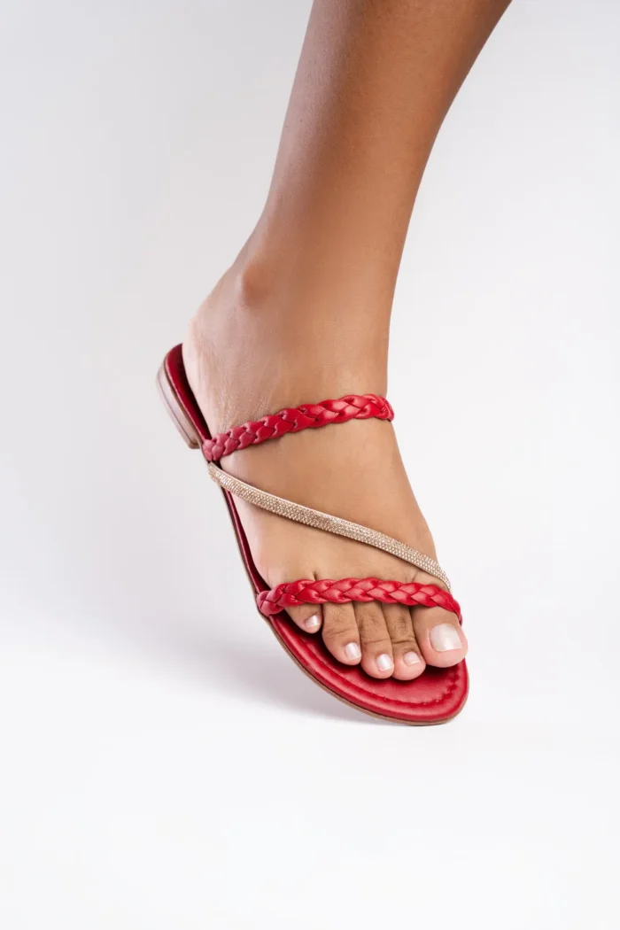 Rasteira Kela red glam - Imagem 3