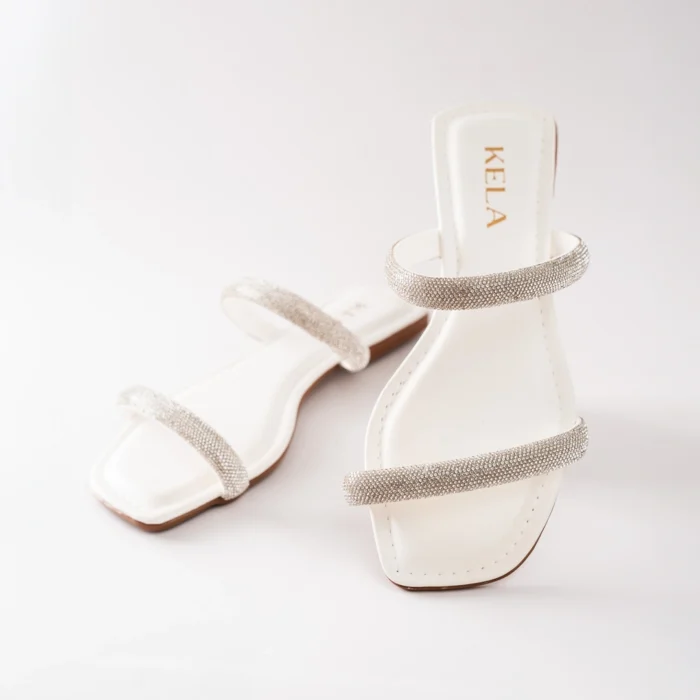 Rasteira 3D Kela Diamond White - Imagem 2