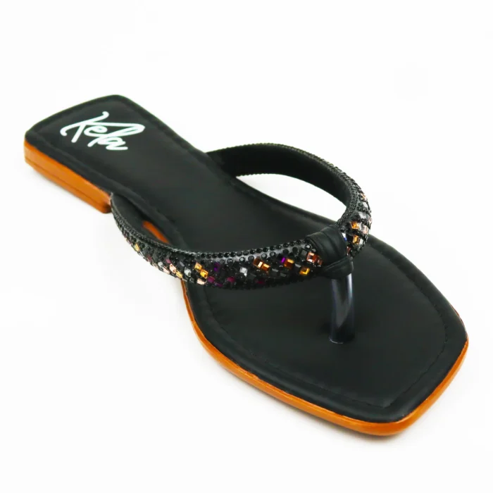 Rasteira Kela Prime Ônix Glam