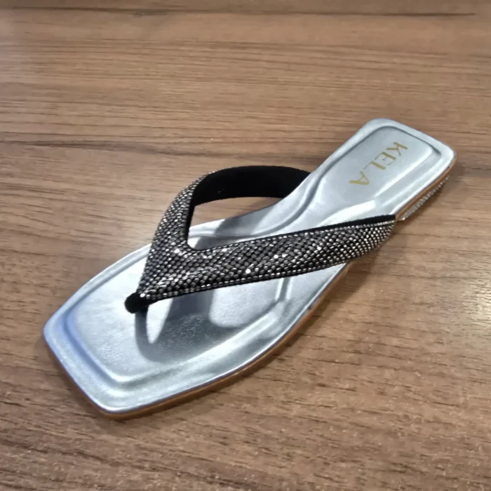 Rasteira premium gold prata (QUEIMA DE ESTOQUE)
