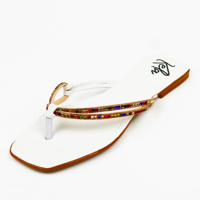 Rasteira Kela Prime White Rainbow