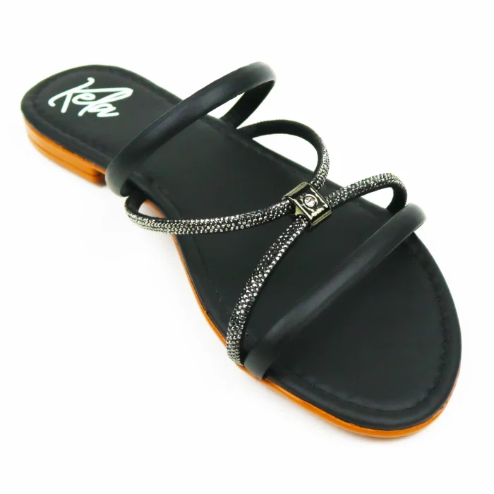 Rasteira Kela Glam Black
