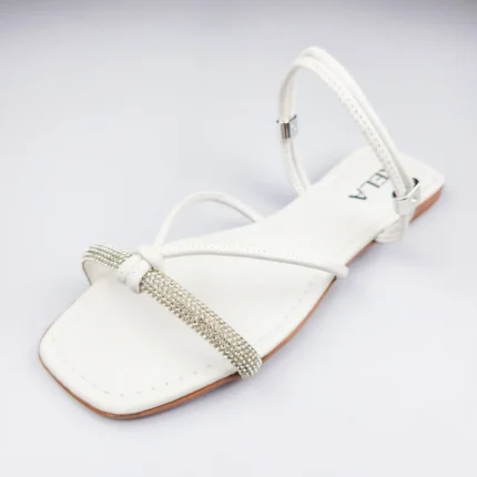 Rasteira Kela Prime Glam White - 38