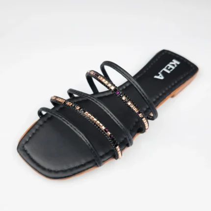 Rasteira Kela Prime Black Glamour - 37