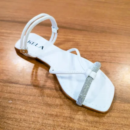 Rasteira Kela Prime Glam White - 35