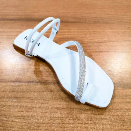 Rasteira Kela Prime White Shine - 34