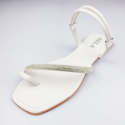 Rasteira Kela Prime White Shine - 39