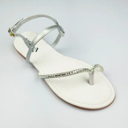 Rasteira Kela Clássica Silver Shine