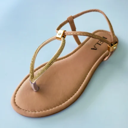 Rasteira Kela Clássica Nude Glam - 39