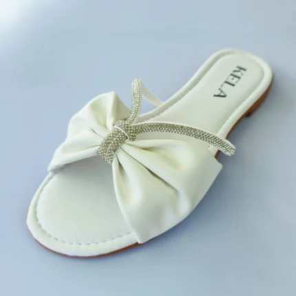 Rasteira Kela Clássica Laço Brilho - 35