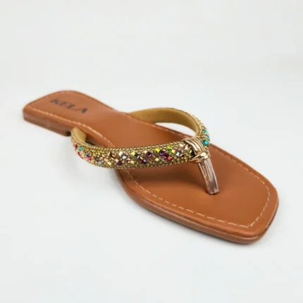 Sem Marca Kela - KP684 - Rasteira Kela Prime Brilho Tropical - 34