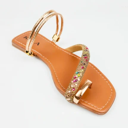 Sem Marca Kela - KP682 - Rasteira Kela Prime Golden Rainbow - 35