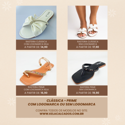 Rasteiras Sem Logo (Sem Marca) – Clássica e Prime