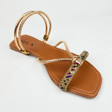 Sem Marca Kela - KP683 - Rasteira Kela Prime Glam Colors - 34