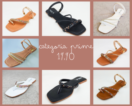 Rasteiras Kela Prime - R$19,90