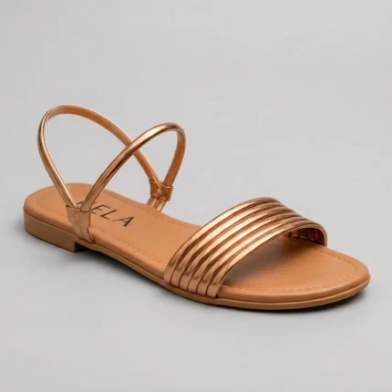 Rasteira Kela Dourada Class - 37