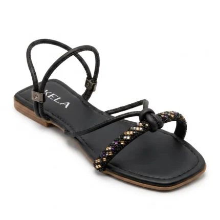 Rasteira Kela Prime Noite Dourada - 39