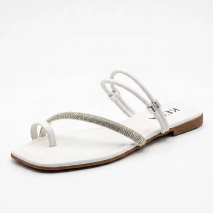 Rasteira Kela Prime White Shine - 37