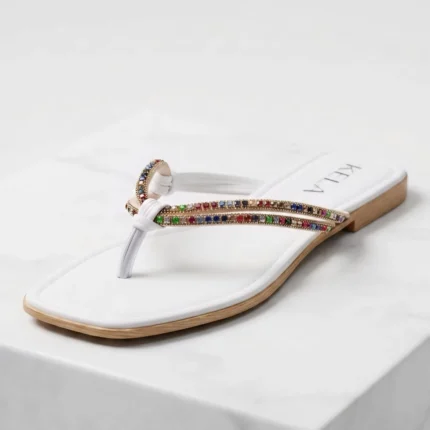 Rasteira Kela Prime White Rainbow