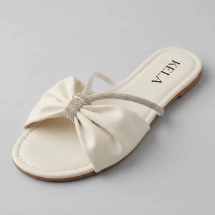 Rasteira Kela Clássica Laço Brilho - 38