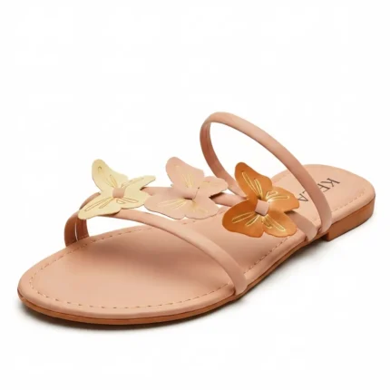 Rasteira KELA Delicadeza Borboletas Nude - 36