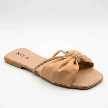 Rasteira Kela Prime Nude Laço Shine - 35