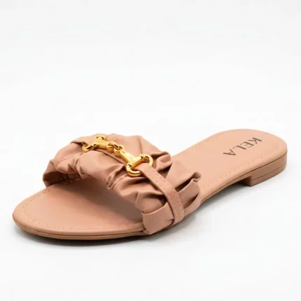 Rasteira KELA Slide Franzida Rosê - 37