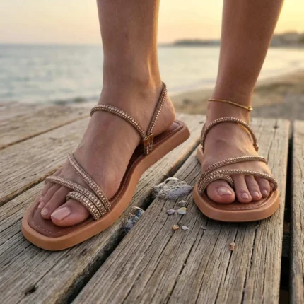 Papete Flatform Kela Bronze Glamour