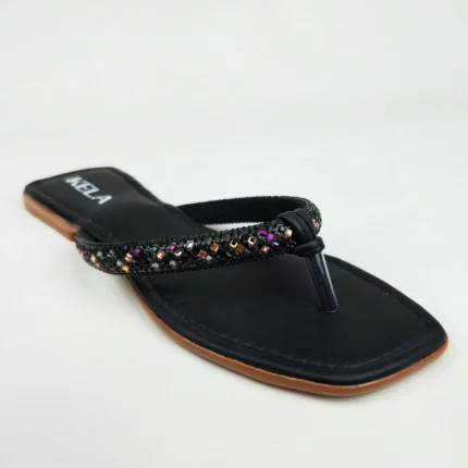 Rasteira Kela Prime Ônix Glam - 35