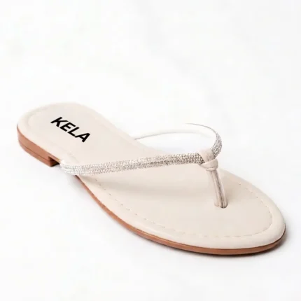 Rasteira Kela Elegance Fina Off-White - 39