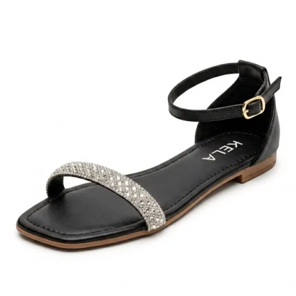 Rasteira Kela Prime Noir Luxo - 35