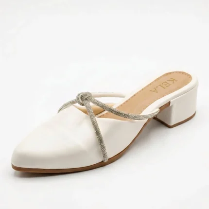 Salto Bloco Mule KELA Cristal Blanc - 37