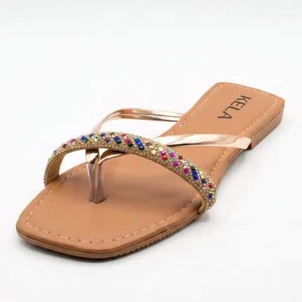 Sandália Prime Rosé Luxo Multicristal - 38