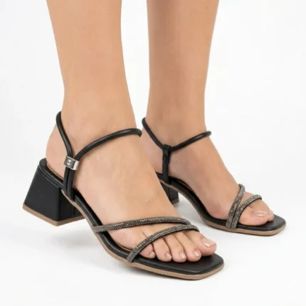 Salto Bloco Kela Noir Strass