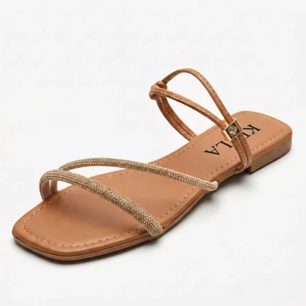 Rasteira Kela Prime Caramel Lux