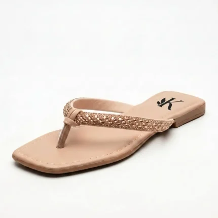 Rasteira K Luxo Nude Gold - 36