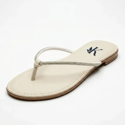 Rasteira K Elegance Fina Off-White - 37