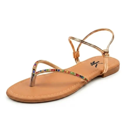 Rasteira K Glamour Slingback Camel - 35