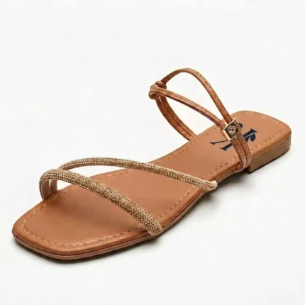 Rasteira K Caramel Lux