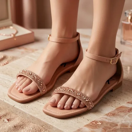 Rasteira K Blush Luxo