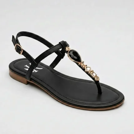 Rasteira K Black Lux