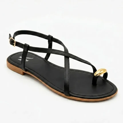 Rasteira K Elegance Cruzada Black - 35