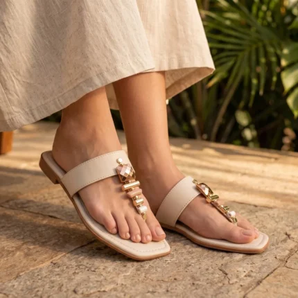 Rasteira K Geo Band Off-White - 36